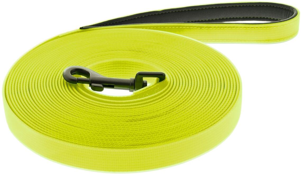 Ferribiella Guinzaglio Lunghina per Cani Fun Flat Gialla 2cm-10mt