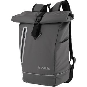 Travelite Rucksack Basics Rollup, 48 cm, Rolltop, anthrazit, Planenmaterial, wasserdicht, 19 Liter