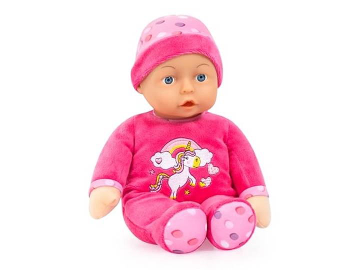 eerste pop zacht lichaam, babypop ~ 30 cm, roze, eenhoorn