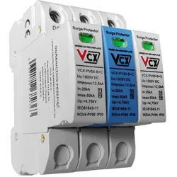 Überspannungsschutz 3P 1000V DC T1 T2 (B+C) 12,5kA Blitzschutz DCBC3P1000PV5012,5KA