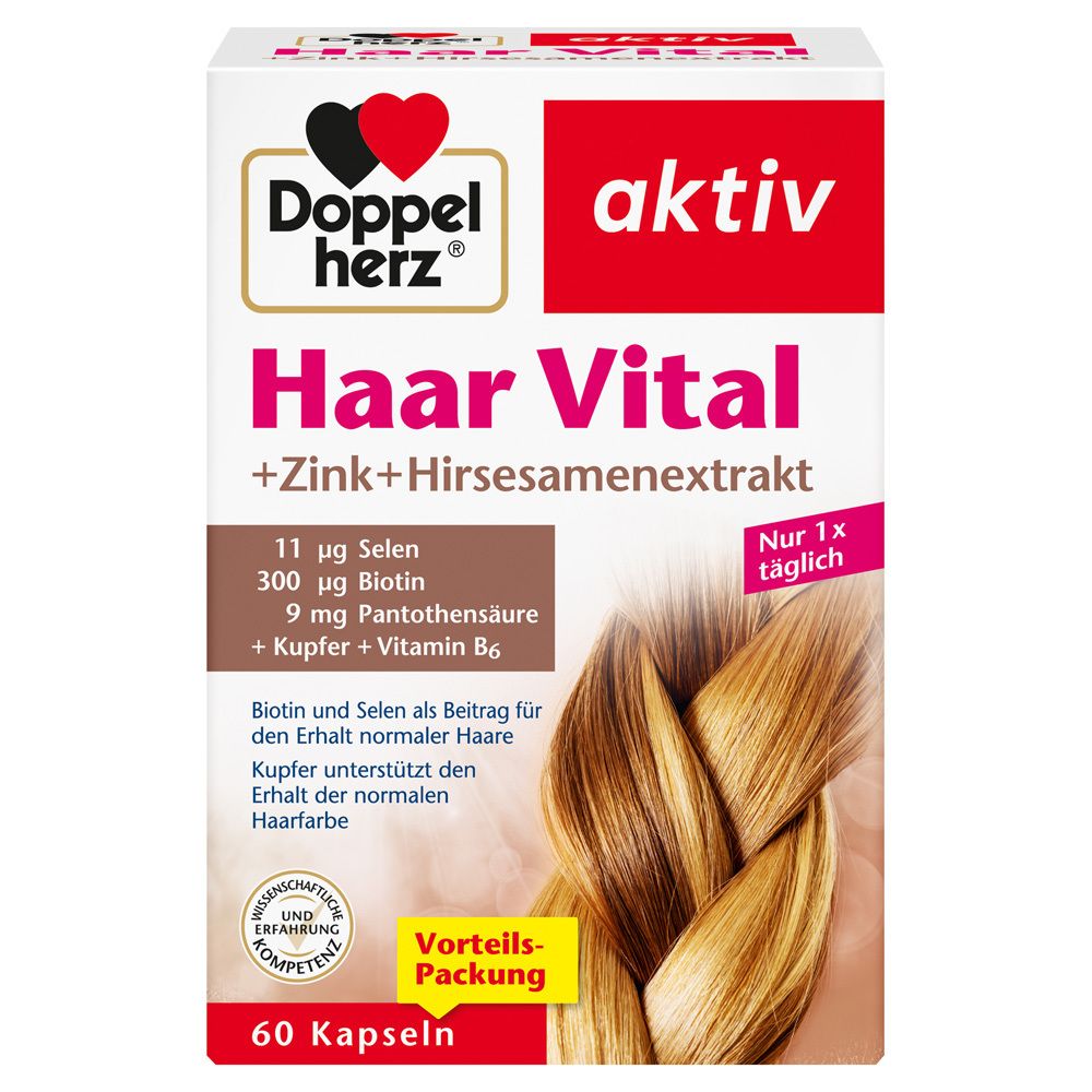 Doppelherz Haar Vital+Zink+Hirse Kapseln 60 St