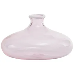 Zafferano Handgefertigte Vase aus Borosilikatglas mit Blumenmotiv, rosa, 19 cl, elegantes Design für Innen & Außen, mundgeblasen, dekoratives Einzelstück