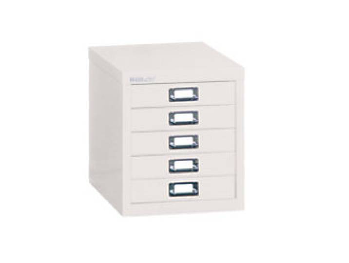 Bisley Schubladenschrank 5 Schübe 279 x 380 x 325 mm Weiß