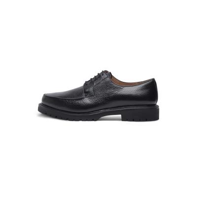 Schnürschuh HENRY STEVENS "Haywood N3", Herren, Gr. 45,5, Leder, schwarz, Kalbsleder, Schuhe Schnürschuh
