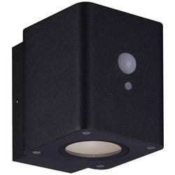 Megatron Loky MT70018 Solar-Wandstrahler mit Bewegungsmelder LED fest eingebaut 1 W LED Schwarz
