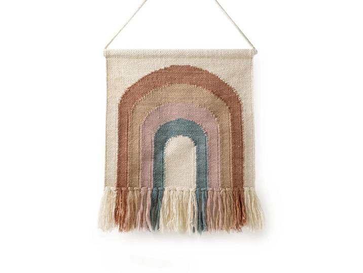 benuta Wanddeko Rainbow Mehrfarbig 50x50 cm, Freiform, 50x50 cm, pflegeleicht, Teppiche und Böden, Teppiche