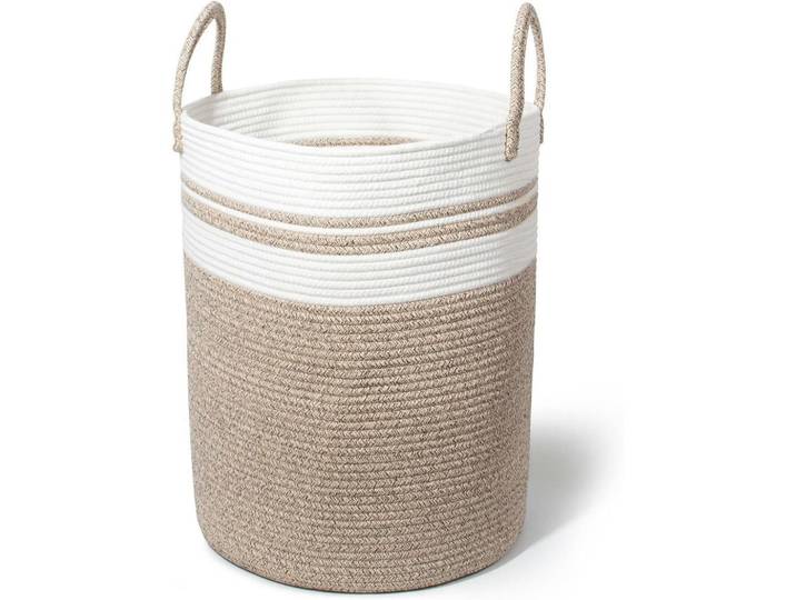Wäschekorb mit Henkel geflochten Braun2 38 x 50 CM, Mehrfarbig, 38x50x38 cm, Haushalt & Reinigung, Wäschepflege, Wäschekörbe & Wäschetonnen