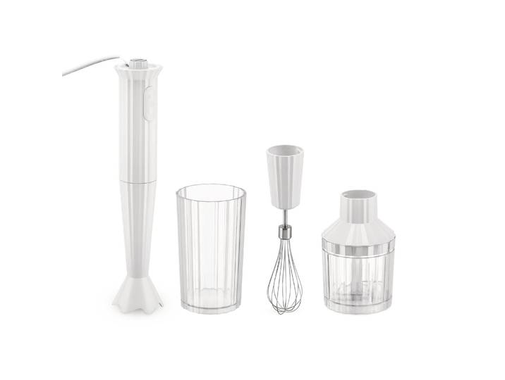 Alessi - Mixeur plongeant Plissé - Blanc - Résine thermoplastique - Designer Michele de Lucchi