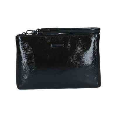 Clutch PETER KAISER "Peter Kaiser Taschen Nappaleder", Damen, Gr. onesize, schwarz (schwarz lack), Leder, Taschen