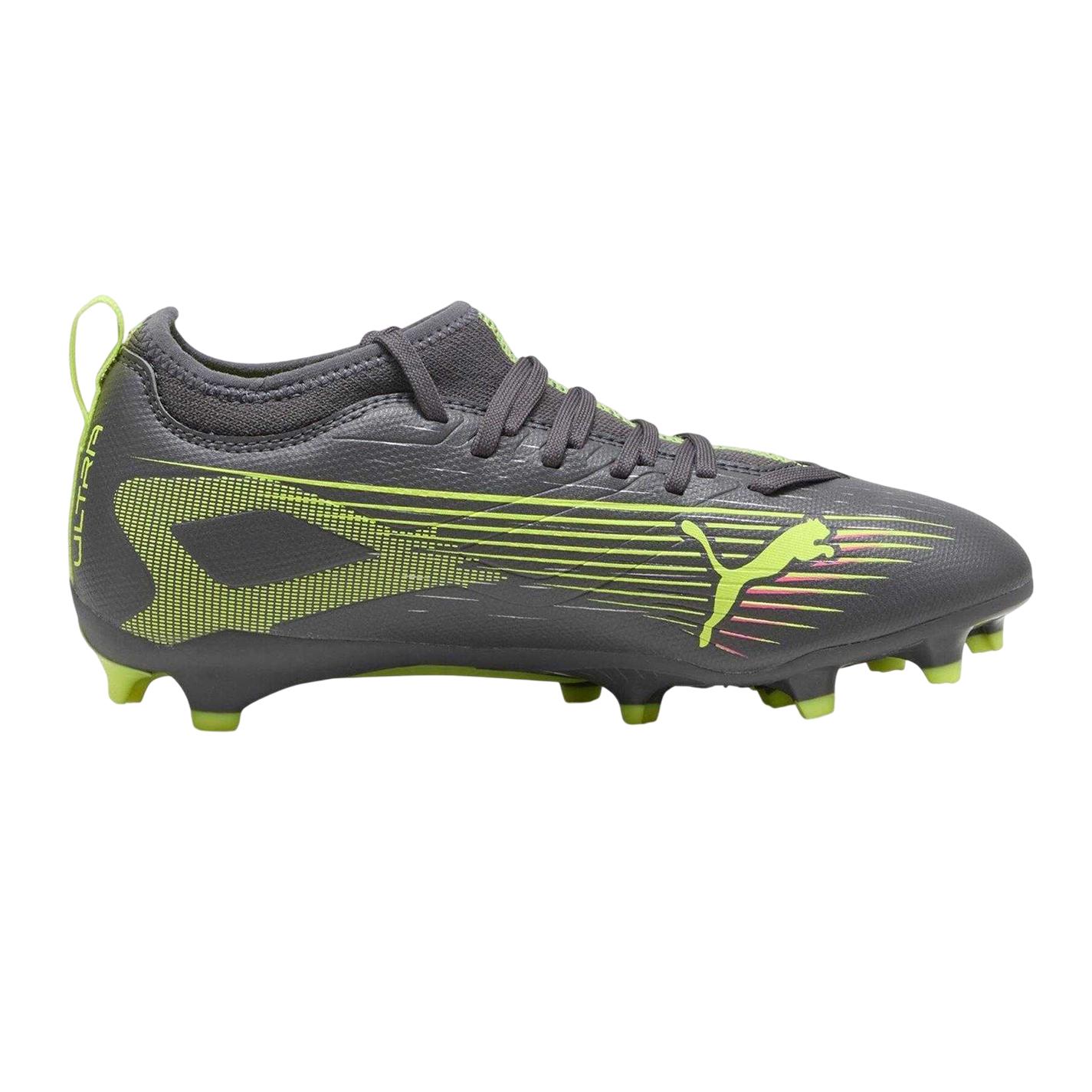 Puma - "Ultra Match" Fußballschuhe mit festem Boden für Kinder (Mattiertes Silber)