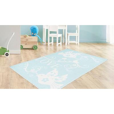 Kinderteppich ARTE ESPINA "Bambini 400", grün (mint), B:120cm H:5mm L:180cm, Polyester, Teppiche, Kinderteppich, Fantasievoll bedruckter Kinderteppich, angenehme Haptik
