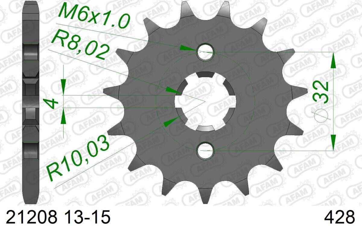 AFAM 21208-15 Chain Pinion