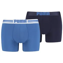Puma Herren Boxershort PLACED LOGO BOXER 2er Pack - green  (327). - XL