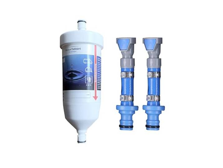 bluuwater KT08 Wasserfilter für Wohnmobile mit Befüllfilter-Anschlüssen Als Inline- oder Befüll-Filter nutzbar - Filtert 99,99999% der Bakterien, Kalkpartikel & mehr - Bis zu 6.000 Liter / 6 Monate
