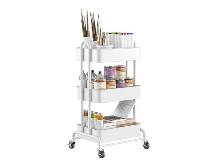 XXAD553TY Essen Küchenwagen, Aufbewahrungsregal for die Haushaltsküche Bewegliches mehrschichtiges Lagerregal for das Schlafzimmer