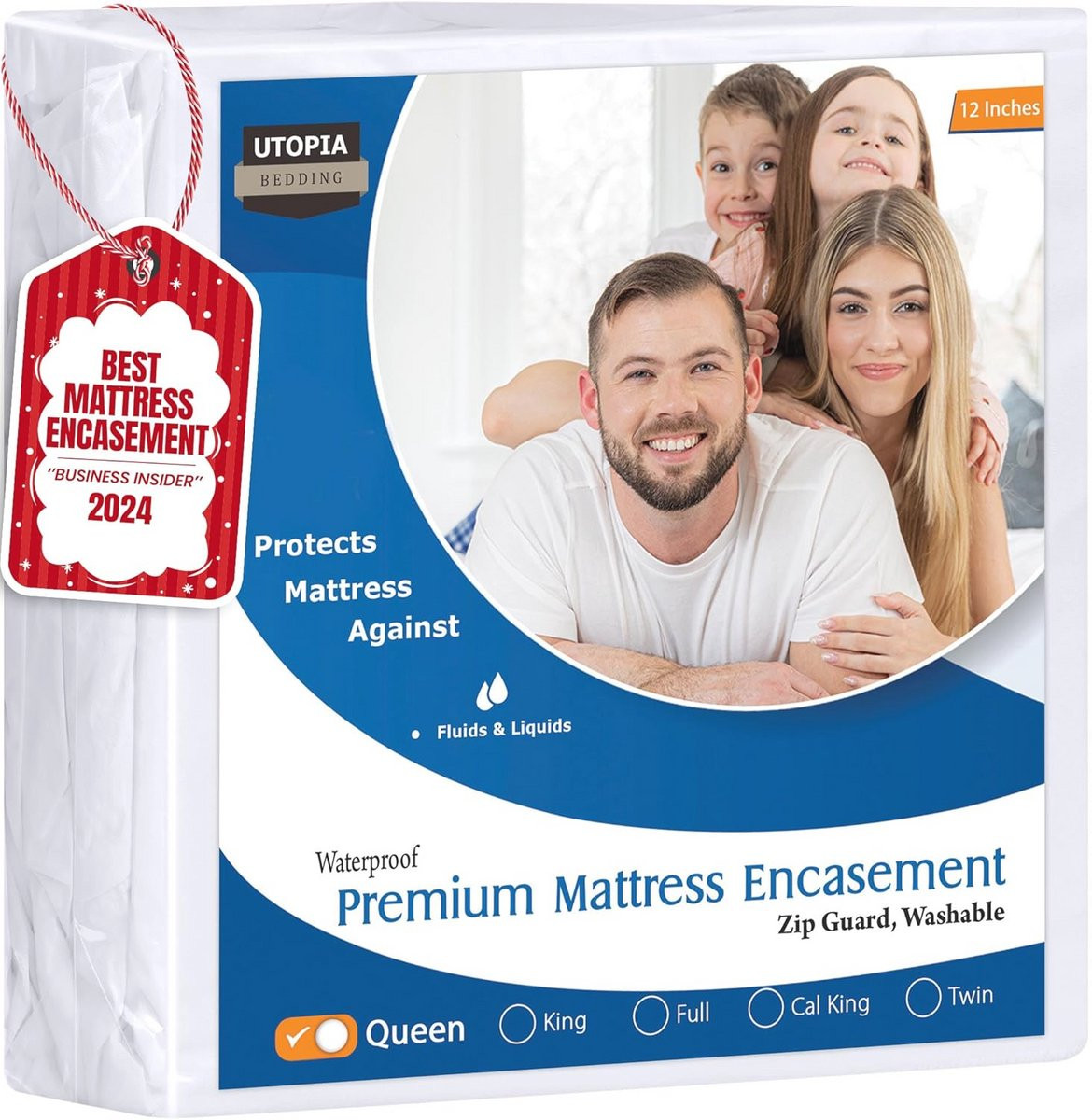 Waterdichte premium matrashoes met ritssluiting voor queensize matrassen