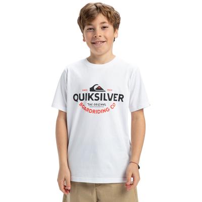 T-Shirt QUIKSILVER "Ev Typed Out", Jungen, Gr. 16, weiß, Obermaterial: 100% Baumwolle., Shirts T-Shirt