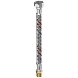Flamco Meiflex Silikon-Panzerschlauch M5725.1134.70 1" x 1" IG/AG, 25 x 700 mm, Edelstahlgeflecht