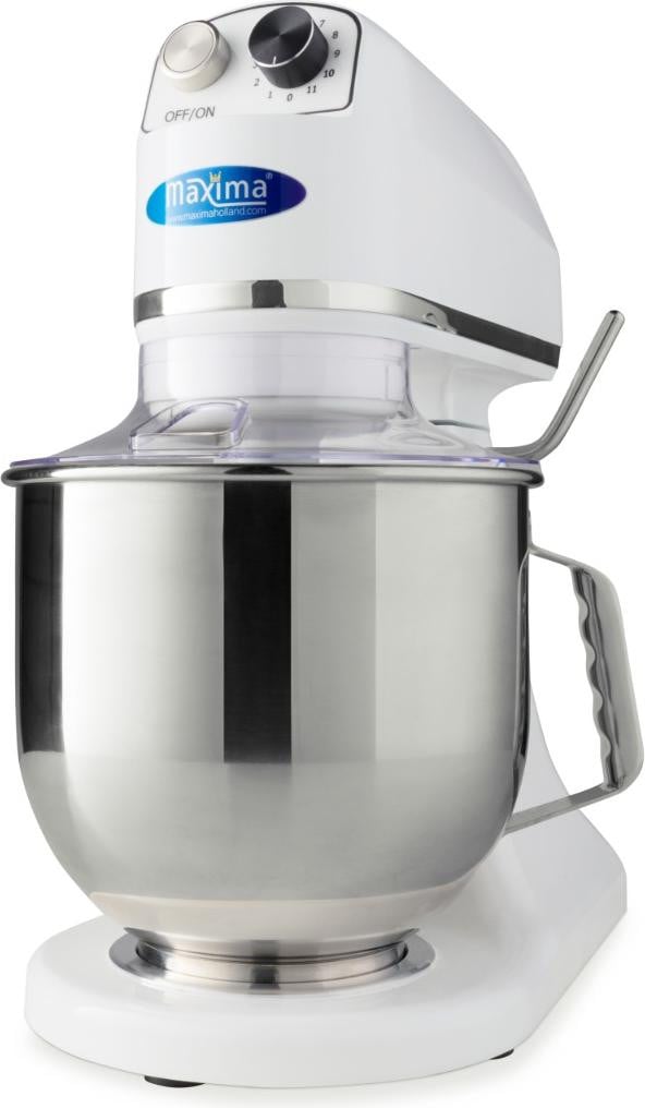 Maxima Gastro planetaire mixer 7 liter wit - Geschikt voor tot 2 kg deeg