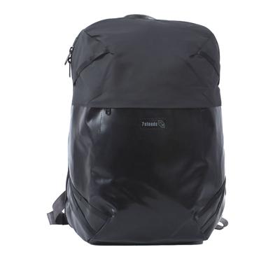 Laptoprucksack 7CLOUDS "Nacov 7.1", Damen, Gr. B/H/T: 28cm x 45cm x 17cm, onesize, schwarz, Polyethylen, Tarpaulin, Rucksäcke Laptoprucksack, mit recyceltem PET