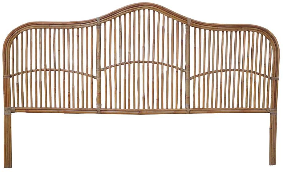 Pharao24.de Bett Kopfteil einzeln aus Rattan Geflecht 200 cm breit