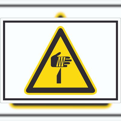 HB-Druck Achtung Spitzer Gegenstand Symbol Aufkleber A5 (148x210mm)