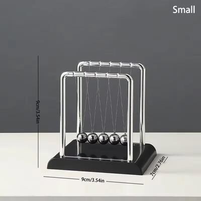 Inspired Finds Executive Newton's Cradle Balance Toy Steel Pendulum Balls For Desk, Home Office & Learning Decor small