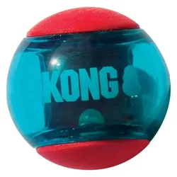 3x KONG Squeezz Action Red Large, Set 2 Stücke (Apportieren), Hundespielzeug