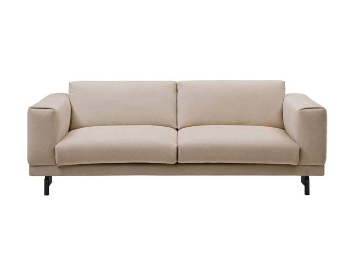 Canapé fixe polyester 3 places beige