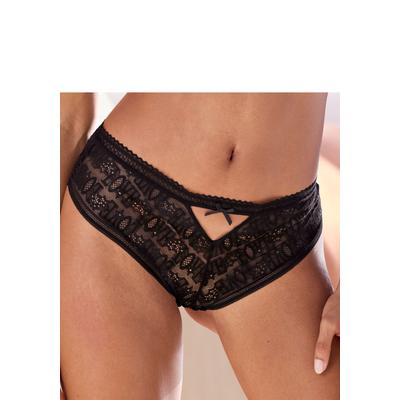 Stringpanty VIVANCE "Madita", Damen, Gr. 44/46, schwarz, Spitze, Obermaterial: 59% Polyamid, 28% Polyester, 13% Elasthan, Unterhosen, aus Spitze mit „LOVE“-Schriftzug