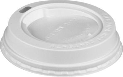 Dom-Deckel zu Trinkbecher to go, weiß, 100 Stück
