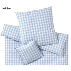 Elegante Bettwäsche Quadro - 135x200 cm + 40x80 cm	hellblau