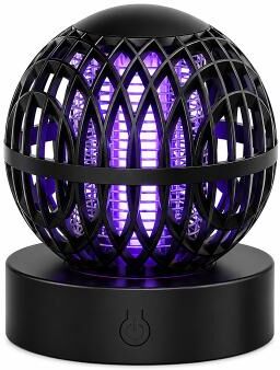LightInthebox Electric Bug Zapper Indoor, Mosquito Killer Lamp with UV Light, Chemical-Free Insect Fly Zapper for Home, High Voltage Gnat Trap, Safe for Babies Pets, Modern Sphere Design
