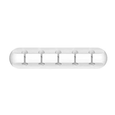 Silicone Desktop Cable Management Clipst white 5 Channel