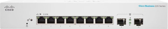 CISCO CBS220 Smart 8-port GE, Ext PS, 2x1G SFP
