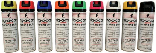 TRIG-A-CAP Spray de marquage de chantier t-a-c extra 500ml rouge fl ; A.M.P.E.R.E (630463200+)