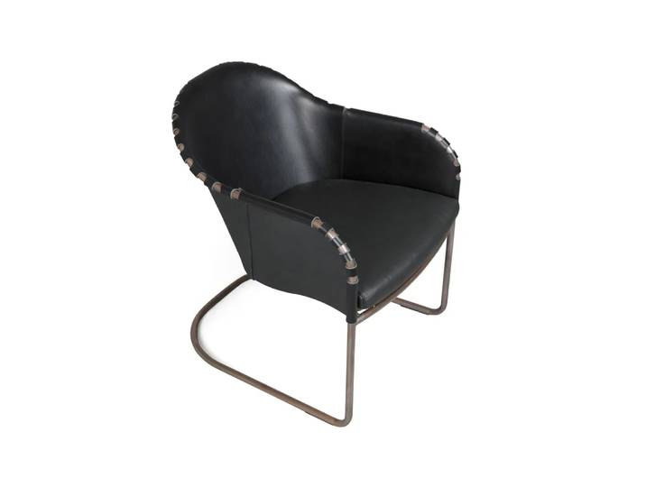 Källemo Fauteuil Ingo Noir-traité cuivre