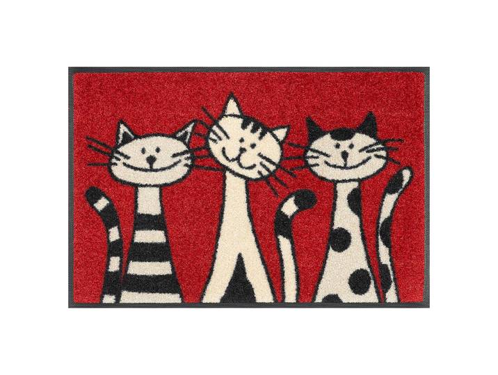 Paillasson Three Cats 40 x 60cm Rouge