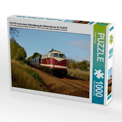 CALVENDO Puzzle 118 757-4 mit einem Getreidezug bei Medewitz am 23.10.2015 1000 Teile Puzzle quer | 1000 Teile Lege-Größe 64 × 48 cm Foto-Puzzle für