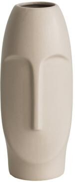 Fabulaxe "9.5"" H Decorative Ceramic Abstract Face Modern Statue Sculpture Flower Centerpiece Vase"