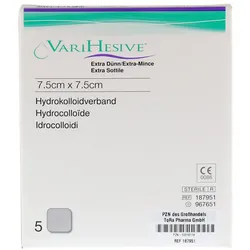 Varihesive Extra dünn 7,5x7,5 cm HKV hyd 5 St