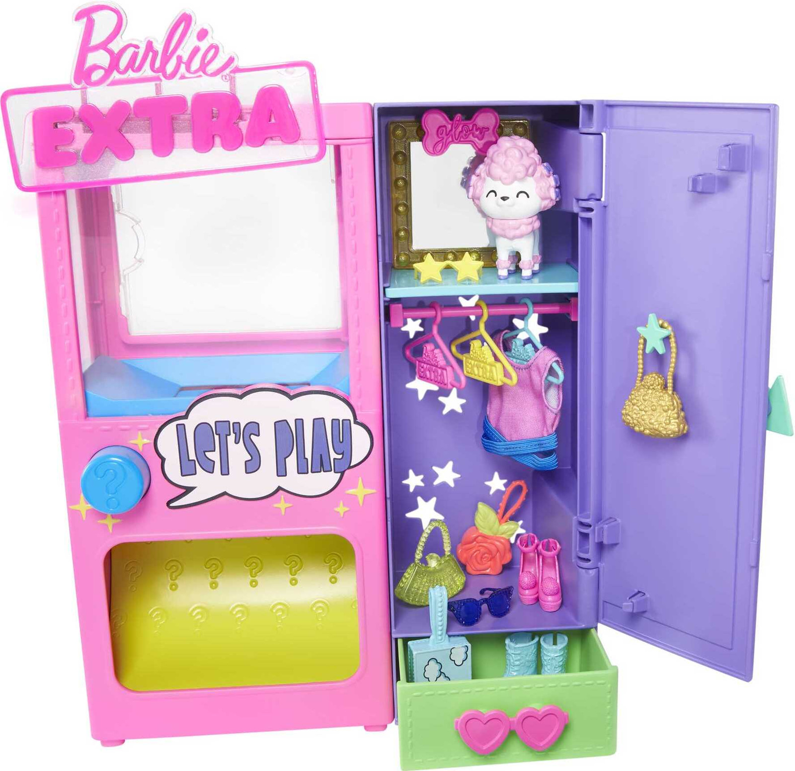 Barbie Extra Kledingautomaat set met hond en accessoires