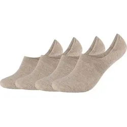 CAMANO Herren Socken Online comfort Footies 4p, Größe 43-46 in Braun Braun