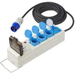 ProPlus, Steckdose, Zelt-/Faltwagen-Steckdose 20M 3x1,5mm2 mit MCCB und RCD + 2xUSB