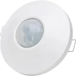 Kopp 827900002 Präsenzmelder PM360-DE-12-A-2-ws, Deckeneinbau, 12m Erfassungsbereich, Akustik, 2-Kanal, Farbe: weiß