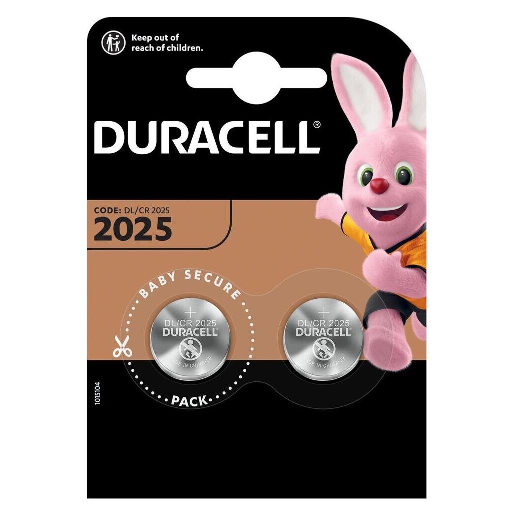 Duracell -Batterie (Li, x 2) (2 Stk., CR2025, 150 mAh) (Duracell CR2025 blister 2szt)