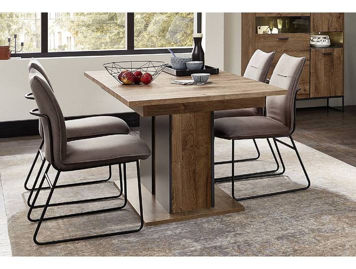 Table extensible 160 x 76 x 90cm Marron