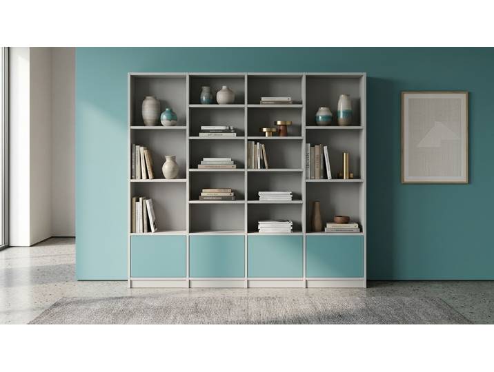 Modernes Wohnzimmerregal von Pickawood MDF Beschichtet MDF Weiß matt