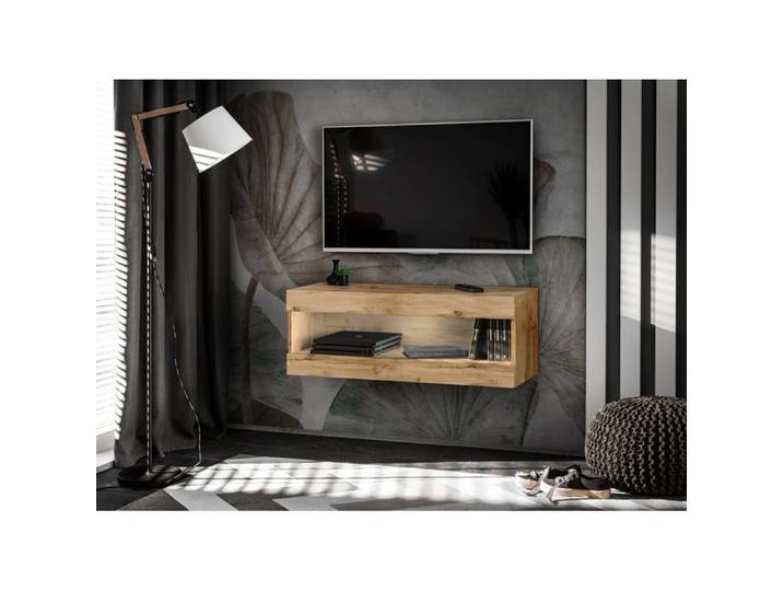 Meuble TV Komodee TIVOLI RTV2 Espace ouvert - Bois Naturel 35 x 100 x 36 cm