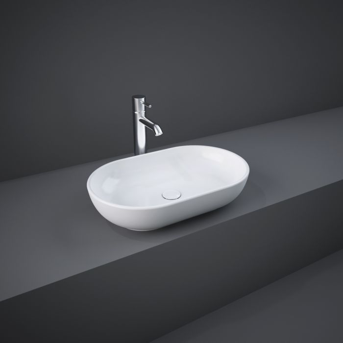 RAK Resort Aufsatz-Waschbecken FEECT5500AWHA oval, 55x35cm, weiss
